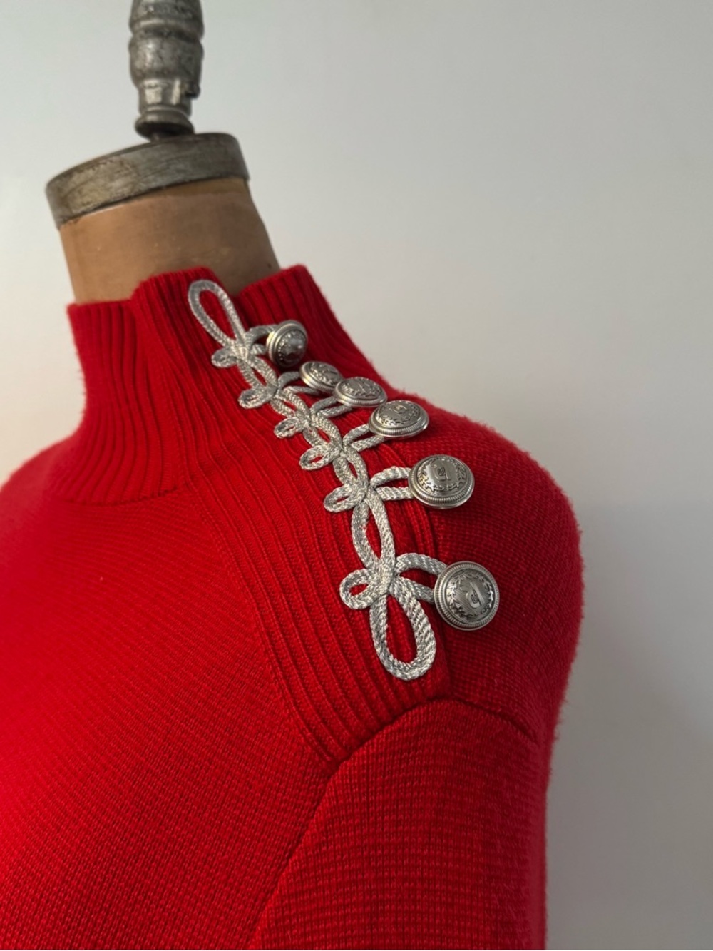 PACO RABANE X H&M red wool sweater  unisex M - Picture 5 of 13